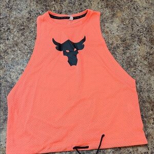 Under Armour Neon Orange Muscle Tee